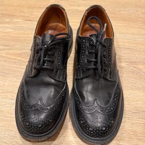 Trucker’s Classic Black Leather Brogue Shoes 7.5